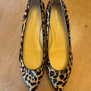 Ivanka Trump Leopard Flats - Natural Multi Pony Size 10